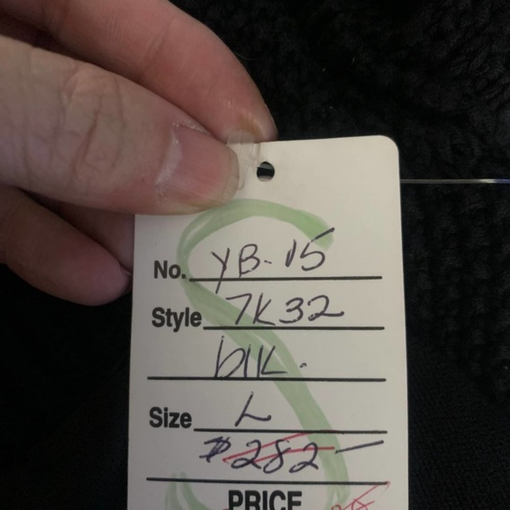 YOANA BARASCHI‎ Black Knit Chain Cardigan Sweater - NWT - Picture 14 of 16